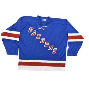 Vintage Starter Blue/Red Hockey Jersey NHL Starter RANGERS